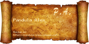 Pandula Alex névjegykártya